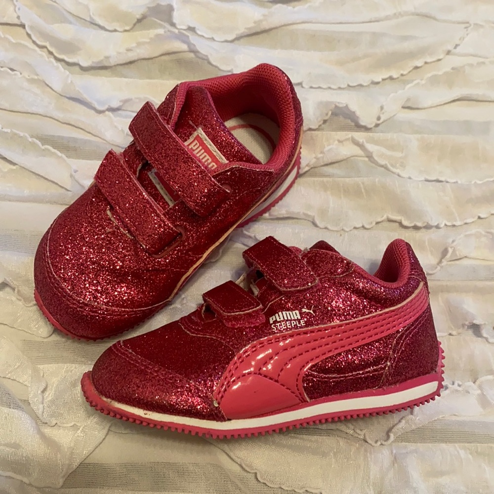 Puma pink glitter sneakers